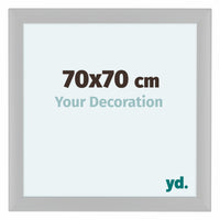 Como MDF Cadre Photo 70x70cm Blanc Mat De Face Mesure | Yourdecoration.fr