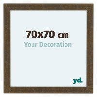 Como MDF Cadre Photo 70x70cm Or Antique De Face Mesure | Yourdecoration.fr