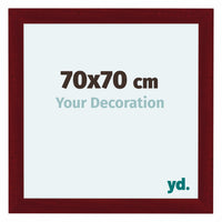 Como MDF Cadre Photo 70x70cm Vin Rouge Patine De Face Mesure | Yourdecoration.fr