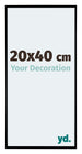 Evry Plastique Cadre Photo 20x40cm Noir Mat De Face Mesure | Yourdecoration.fr