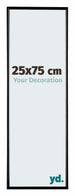 Evry Plastique Cadre Photo 25x75cm Noir Brillant De Face Mesure | Yourdecoration.fr