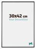 Evry Plastique Cadre Photo 30x42cm Noir Tres Brillant De Face Mesure | Yourdecoration.fr