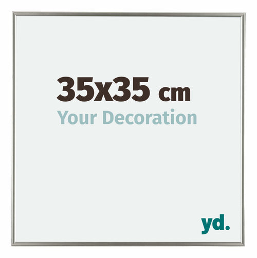 Evry Plastique Cadre Photo 35x35cm Champagne De Face Mesure | Yourdecoration.fr