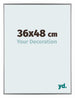 Evry Plastique Cadre Photo 36x48cm Argent De Face Mesure | Yourdecoration.fr