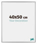 Evry Plastique Cadre Photo 40x50cm Argent De Face Mesure | Yourdecoration.fr
