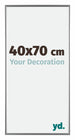 Evry Plastique Cadre Photo 40x70cm Argent De Face Mesure | Yourdecoration.fr