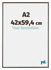 Evry Plastique Cadre Photo 42x59 4cm A2 Anthracite De Face Mesure | Yourdecoration.fr