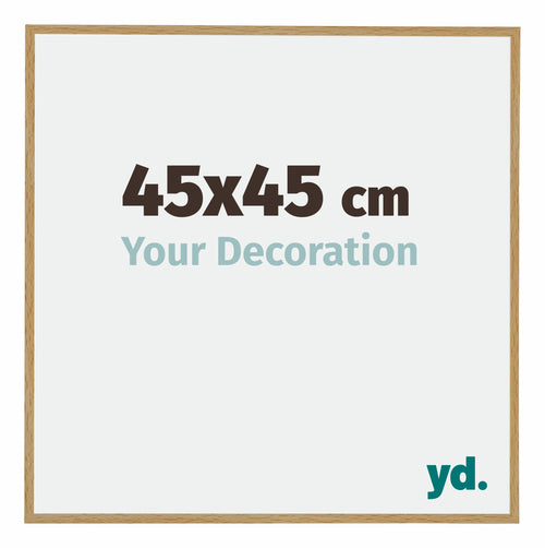 Evry Plastique Cadre Photo 45x45cm Hêtre Clairo De Face Mesure | Yourdecoration.fr