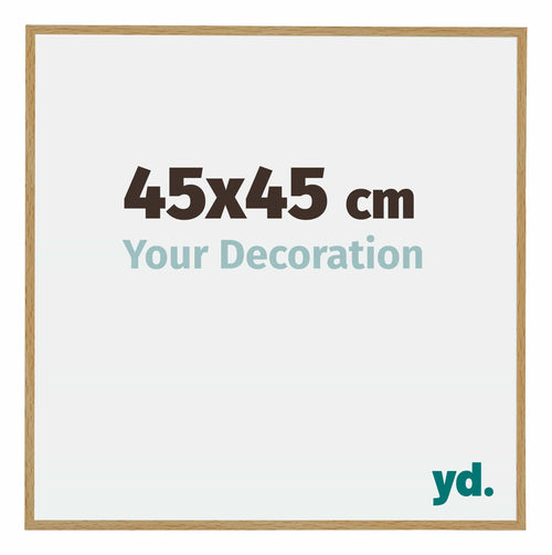 Evry Plastique Cadre Photo 45x45cm Hêtre Clairo De Face Mesure | Yourdecoration.fr