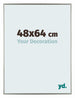 Evry Plastique Cadre Photo 48x64cm Champagne De Face Mesure | Yourdecoration.fr