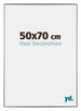 Evry Plastique Cadre Photo 50x70cm Argent De Face Mesure | Yourdecoration.fr