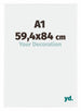 Evry Plastique Cadre Photo 59 4x84cm A1 Blanc Brillant De Face Mesure | Yourdecoration.fr