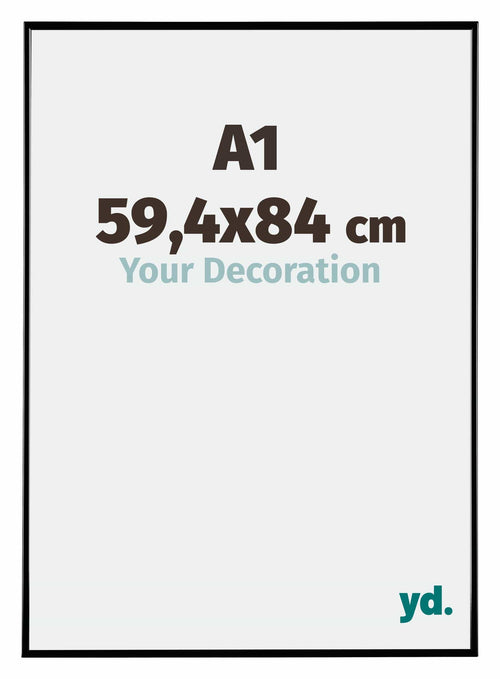 Evry Plastique Cadre Photo 59 4x84cm A1 Noir Tres Brillant De Face Mesure | Yourdecoration.fr
