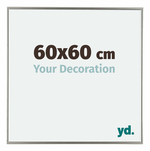 Evry Plastique Cadre Photo 60x60cm Champagne De Face Mesure | Yourdecoration.fr