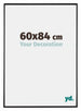 Evry Plastique Cadre Photo 60x84cm Noir Tres Brillant De Face Mesure | Yourdecoration.fr