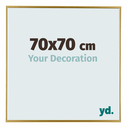 Evry Plastique Cadre Photo 70x70cm Or De Face Mesure | Yourdecoration.fr