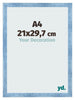 Cadre Photo A4 - 21x29,7 cm - Bleu Brillant Patiné - MDF - Pisa