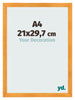 Cadre Photo A4 - 21x29,7 cm - Orange - MDF - Pisa