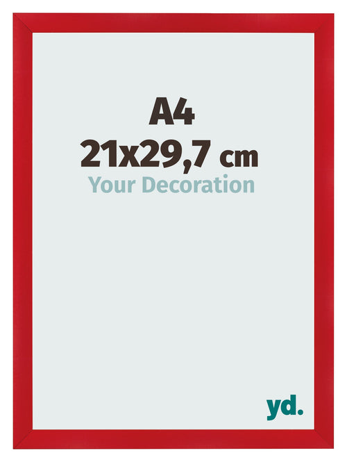 Cadre Photo A4 - 21x29,7 cm - Rouge - MDF - Pisa