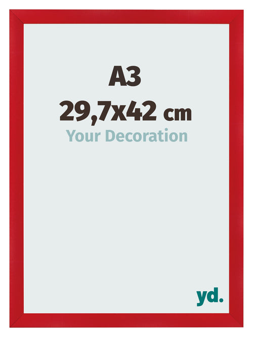 Cadre Photo A3 - 29,7x42 cm - Rouge - MDF - Pisa