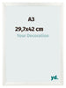 Cadre Photo A3 - 29,7x42 cm - Blanc Patiné - MDF - Pisa