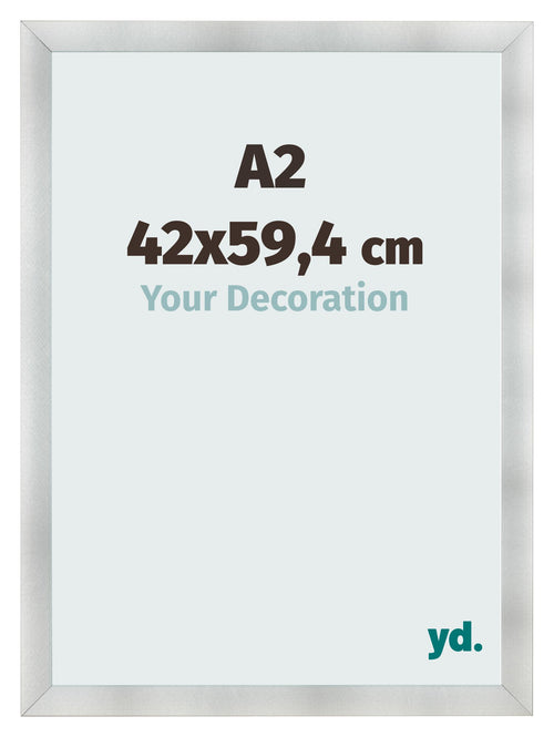 Cadre Photo A2 - 42x59,4 cm - Aluminium Brossé - MDF - Pisa