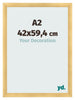 Cadre Photo A2 - 42x59,4 cm - Or Mat - MDF - Pisa