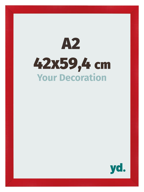Cadre Photo A2 - 42x59,4 cm - Rouge - MDF - Pisa
