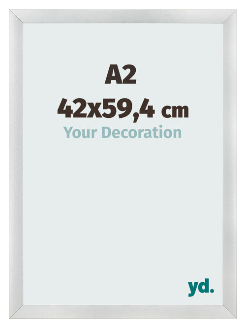 Cadre Photo A2 - 42x59,4 cm - Argent Mat - MDF - Pisa