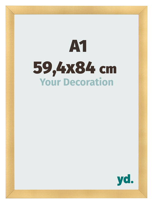 Cadre Photo A1 - 59,4x84 cm - Or Mat - MDF - Pisa