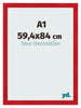 Cadre Photo A1 - 59,4x84 cm - Rouge - MDF - Pisa