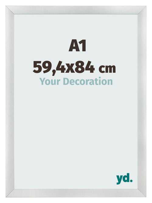 Cadre Photo A1 - 59,4x84 cm - Argent Mat - MDF - Pisa