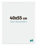 Kent Aluminium Cadre Photo 40x55cm Blanc Brillant De Face Mesure | Yourdecoration.fr