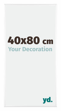 Kent Aluminium Cadre Photo 40x80cm Blanc Brillant De Face Mesure | Yourdecoration.fr