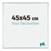 Kent Aluminium Cadre Photo 45x45cm Argent Brillant De Face Mesure | Yourdecoration.fr