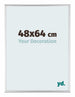 Kent Aluminium Cadre Photo 48x64cm Argent Brillant De Face Mesure | Yourdecoration.fr