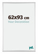 Kent Aluminium Cadre Photo 62x93cm Argent Brillant De Face Mesure | Yourdecoration.fr