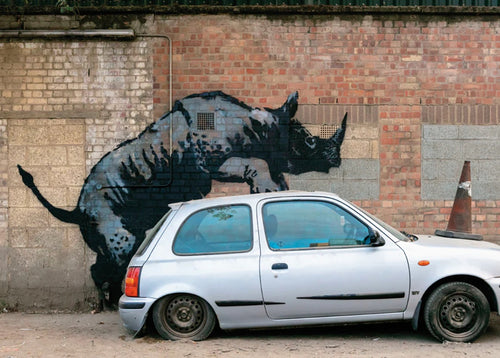 Affiche Art Banksy - Nashorn 70x50cm