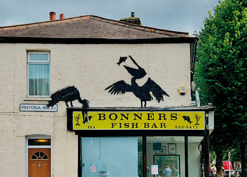 Affiche Art Banksy - Pelikane Fish and Chips 70x50cm