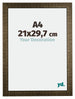 Leeds Bois Cadre Photo 21x29 7cm A4 Champagne Brosse De Face Mesure | Yourdecoration.fr