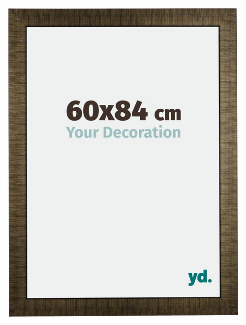 Leeds Bois Cadre Photo 60x84cm Champagne Brosse De Face Mesure | Yourdecoration.fr