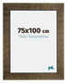 Leeds Bois Cadre Photo 75x100cm Champagne Brosse De Face Mesure | Yourdecoration.fr