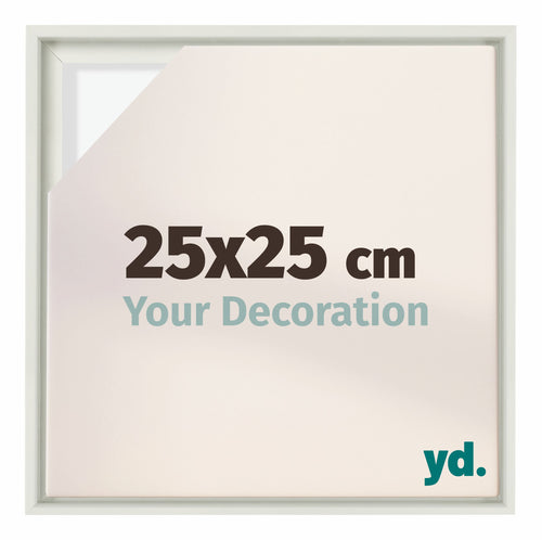 Lyon MDF Baklijst 25x25cm Blanc Mat De Face Mesure | Yourdecoration.fr
