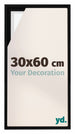 Lyon MDF Baklijst 30x60cm Noir Mat De Face Mesure | Yourdecoration.fr