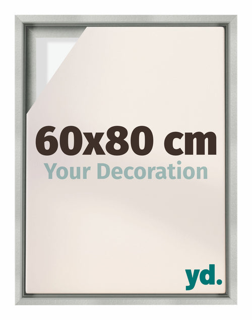 Lyon MDF Baklijst 60x80cm Argent Mat De Face Mesure | Yourdecoration.fr