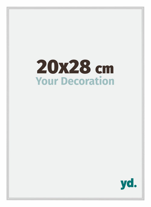 Miami Aluminium Cadre Photo 20x28cm Argent Mat De Face Mesure | Yourdecoration.fr