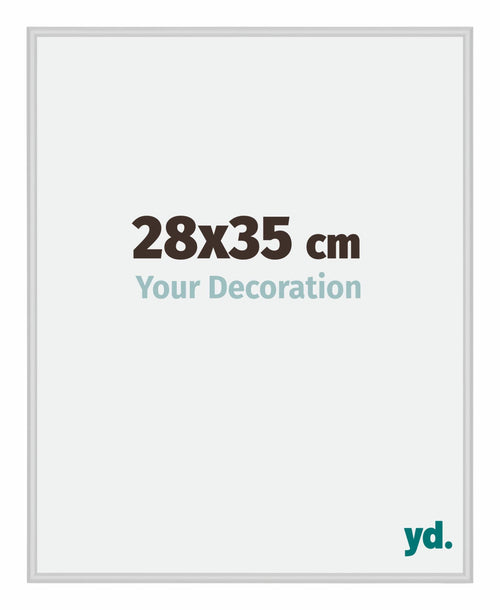 Miami Aluminium Cadre Photo 28x35cm Argent Mat De Face Mesure | Yourdecoration.fr