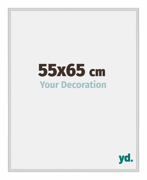 Miami Aluminium Cadre Photo 55x65cm Argent Mat De Face Mesure | Yourdecoration.fr