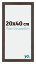 Mura MDF Cadre Photo 20x40cm Chêne Foncé De Face Mesure | Yourdecoration.fr
