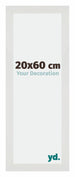 Mura MDF Cadre Photo 20x60cm Blanc Mat De Face Mesure | Yourdecoration.fr